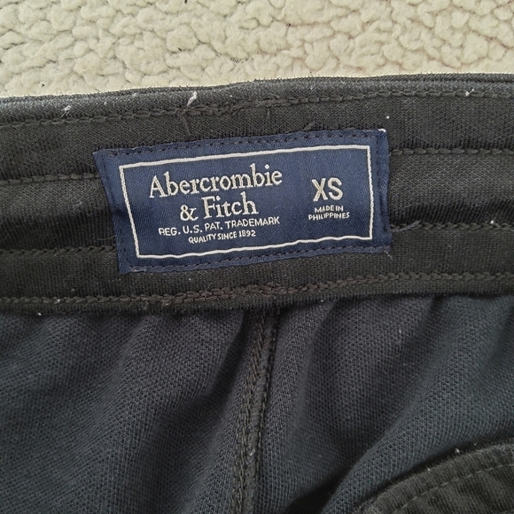 ABERCROMBIE AND FITCH XS BLACK JOGGER ATHLETIC PANTS - Picture 7 of 7